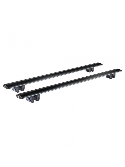 Bare transversale din aluminiu Cruz Airo R Black pentru Mahindra Goa 2002+ cu bare longitudinale