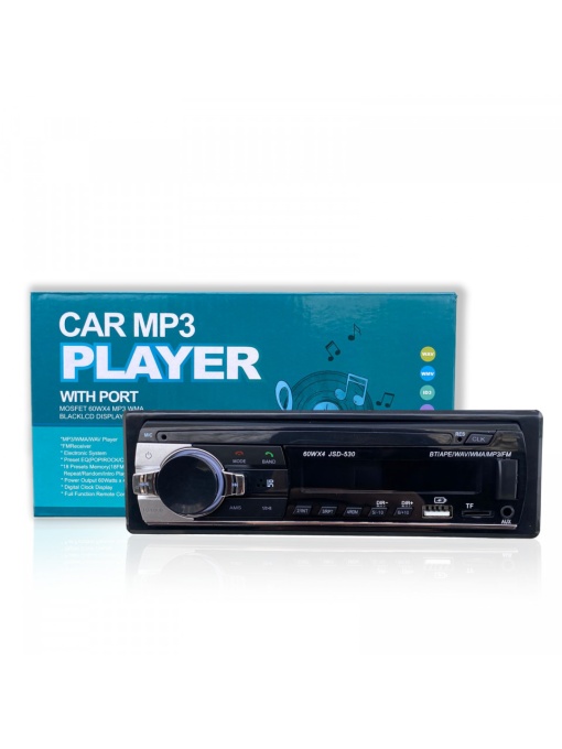 MP3 Player auto 1DIN universal WMA 4x60W MOSFET, radio, bluetooth, USB, SD, AUX, fast charge - AD-BGP520P
