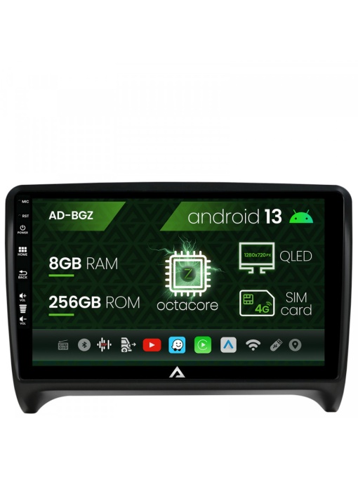 Navigatie Audi TT, Android 13, Z-Octacore , 8GB RAM , 256GB ROM, 9 Inch - AD-BGZ9008,AD-BGRKIT426