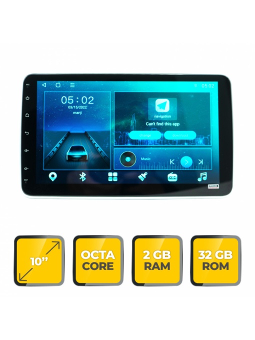 Navigatie Audiosystem universala 10", 2GB Ram, 32GB,2 DIN, 8 core, Android 10.0, 4G Sim