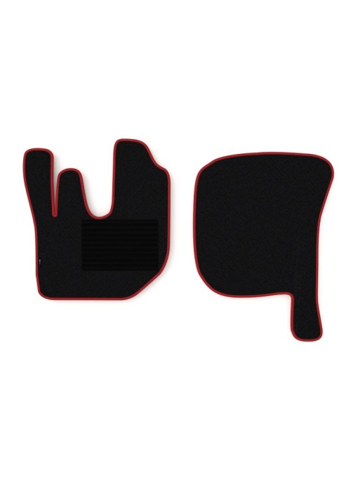 Set 2 covorase camion F-Core, velur, pentru DAF LF 45, LF 55, 2001+, Negru - Rosu