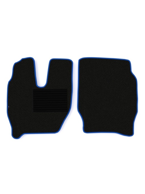 Set 2 covorase camion F-Core, velur, pentru IVECO STRALIS, cabina ACTIVE DAY,ACTIVE TIME 2002+, Negru - Albastru