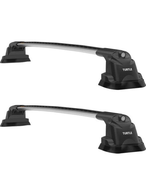 Set bare transversale portbagaj Turtle Air-v3, culoare argintie, dedicate pentru BMW 2-SERIES (F22) COUPE 14-19