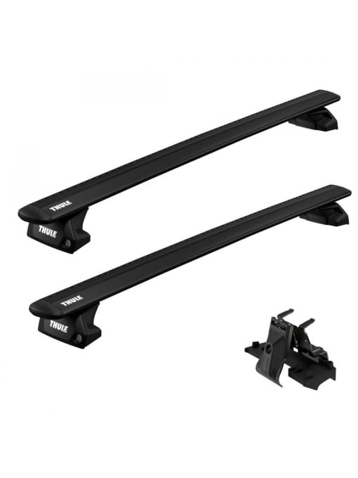 Bare transversale Thule WingBar Evo Flush Black dedicate pentru DACIA Duster, 5 usi SUV, model 2014-2017 cu bare longitudinale inaltate