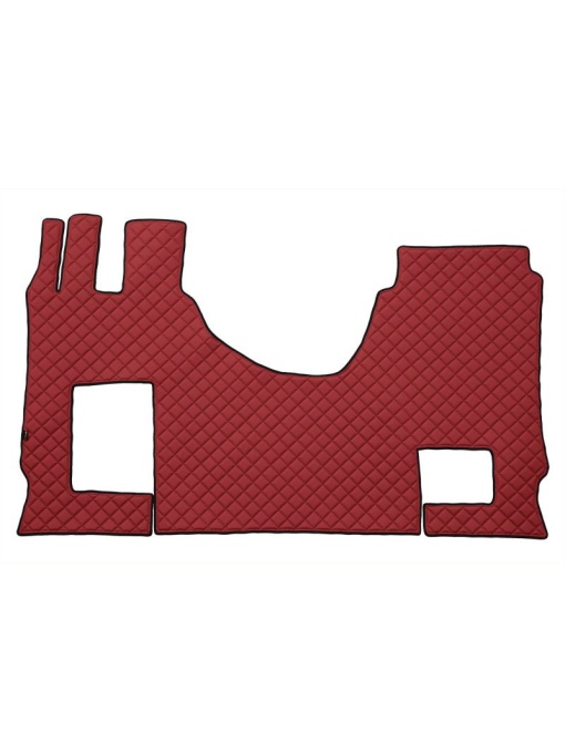 Covoras cabina camion F-Core, Piele-ECO, pentru MERCEDES ACTROS MP4 / MP5, cabina lata 250 cm, scaun pasager convertibil, Rosu