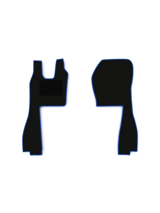 Set 2 covorase camion F-Core, velur, pentru SCANIA L,P,G,R,S, P,G,R,T, scaun pasager pneumatic, 2010+, Negru - Albastru