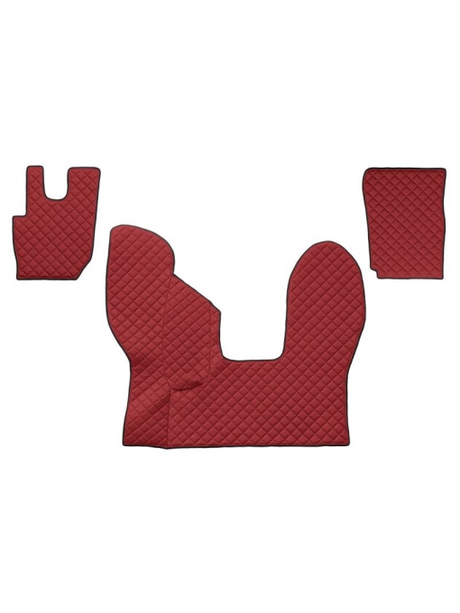 Set 3 covorase camion F-Core, Piele-ECO, pentru DAF CF, transmisie automata, Rosu