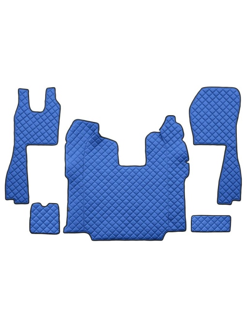 Set 5 covorase camion F-Core, Piele-ECO, pentru SCANIA L,P,G,R,S, transmisie automata, scaune standard, Albastru