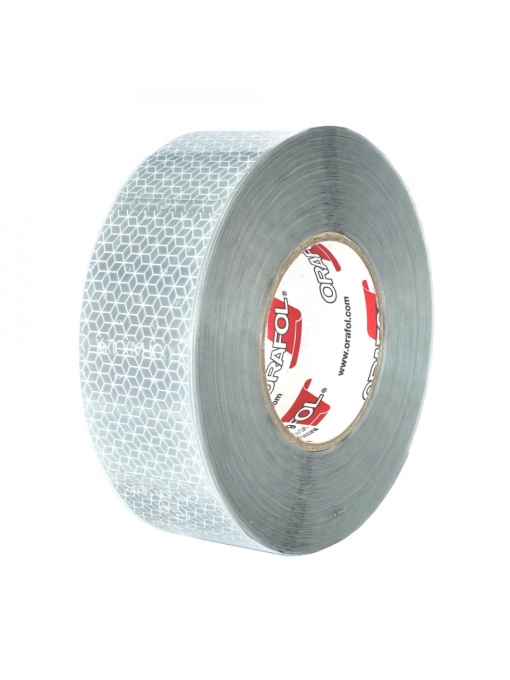 Banda reflectorizanta segmentata reflexite orafol alb 50mmx50m ece 104