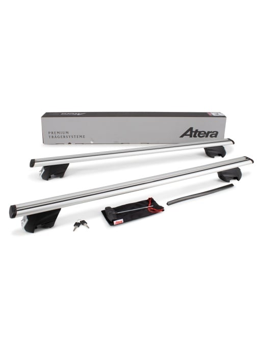 Bare transversale Atera SIGNO RTD aluminiu pentru DACIA Duster, 5 usi SUV, model 2014-2017 cu bare longitudinale inaltate