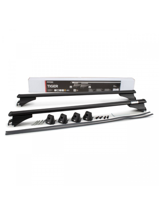 Bare transversale Menabo Tiger Black pentru Seat Leon IV (MK4) Sportourer (fara trapa) 2020+, cu bare longitudinale integrate