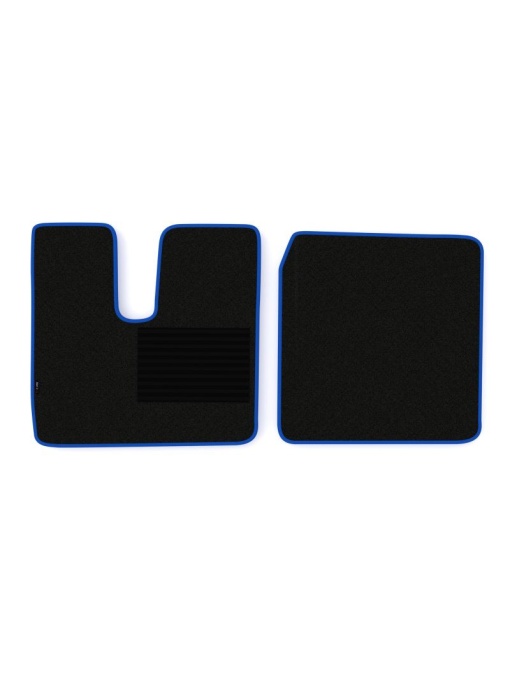 Set 2 covorase camion F-Core, velur, pentru MAN TGX, 2007+, Negru - Albastru