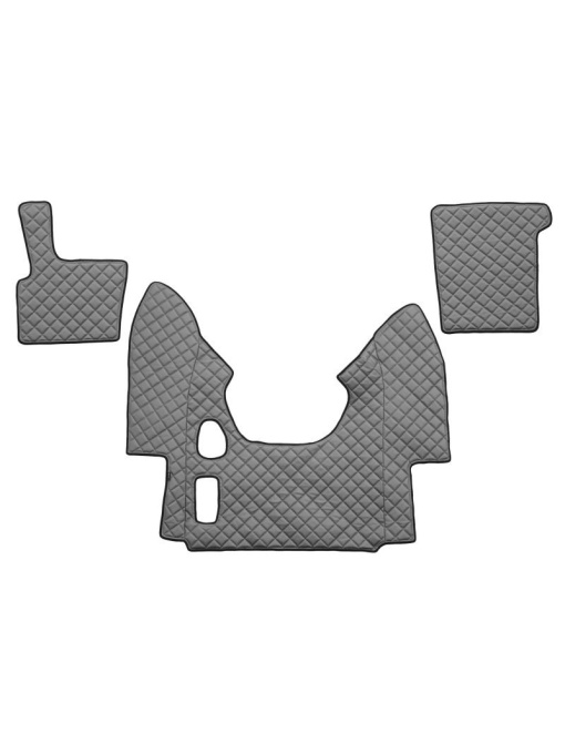 Set 3 covorase camion F-Core, Piele-ECO, pentru DAF XF 95, transmisie manuala, 2002-2006, Gri