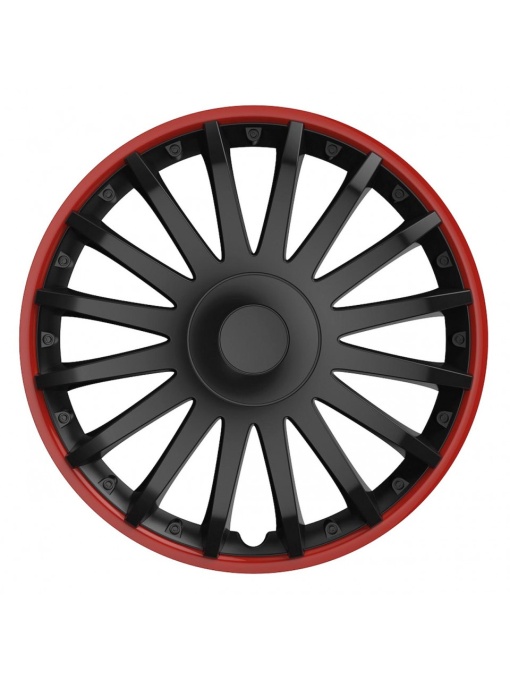 Set 4 capace roti model CRISTAL 15" - RED & BLACK