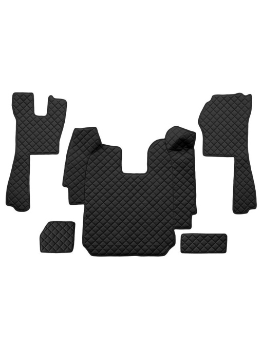 Set 5 covorase camion, piele ecologica neagra pentru SCANIA P,G,R,T 03.04- transmisie automata