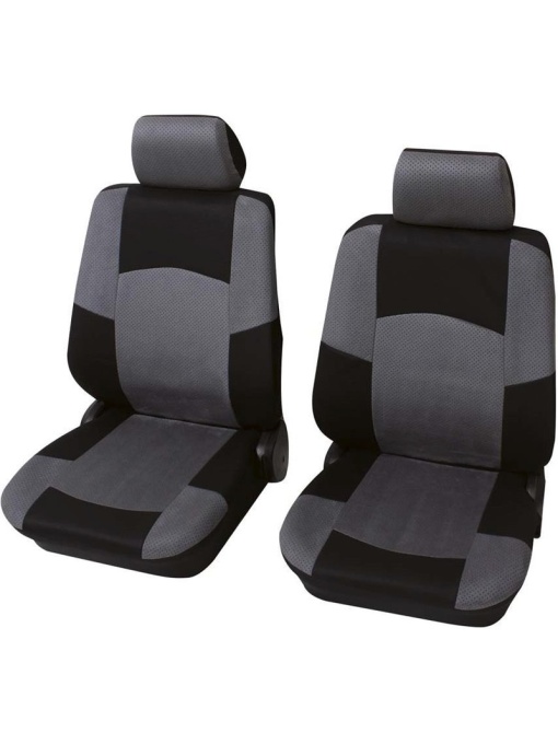 Huse auto Petex, Classic, gri/negru, set 2 huse