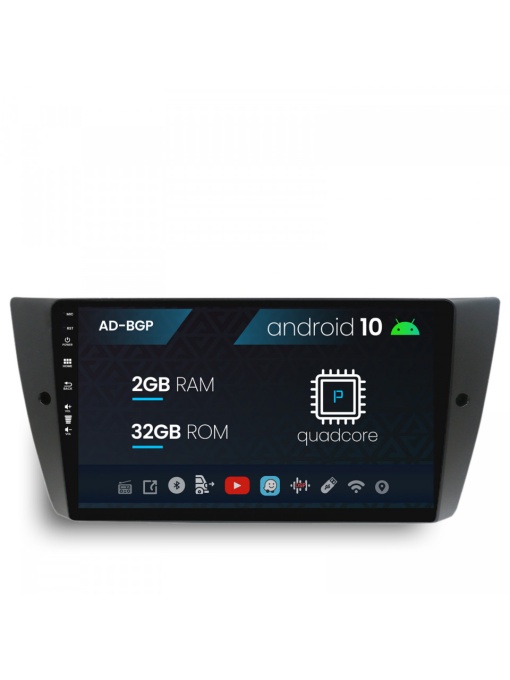 Navigatie BMW Seria 3 E90, E91, E92, Android 10, P-Quadcore , 2GB RAM , 32GB ROM, 9 Inch - AD-BGP9002,AD-BGRKIT391