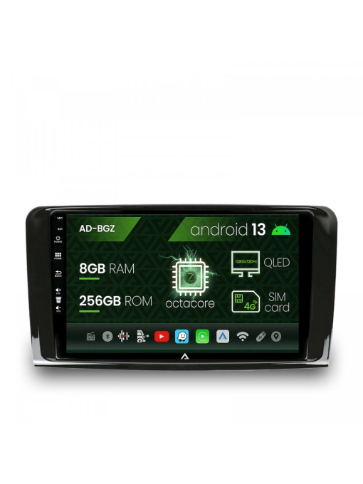 Navigatie Mercedes Benz ML W164 , GL X164, Android 13, Z-Octacore , 8GB RAM , 256GB ROM, 9 Inch - AD-BGZ9008,AD-BGRKIT405