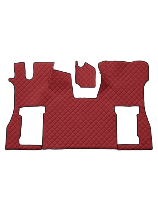 Set 2 covorase camion F-Core, Piele-ECO, pentru SCANIA L,P,G,R,S, 2016+, scaun pasager pneumatic, Rosu