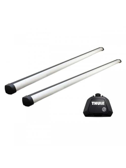 Bare transversale Thule Evo Raised Rail Profesional dedicate pentru Kia Sportage (JE) 2004-2010 cu bare longitudinale inaltate