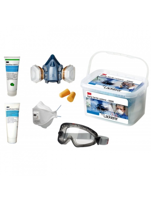 Kit complet vopsire 3M, reutilizabil - masca gaze + ochelari + filtre
