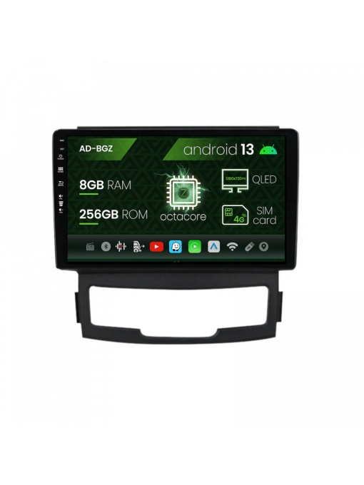 Navigatie Ssang Yong Korando (2010-2013), Android 13, Z-Octacore , 8GB RAM , 256GB ROM, 9 Inch - AD-BGZ9008,AD-BGRKIT432