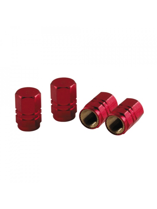 Ornamente capacele valve Hexagonal 4buc - Rosu