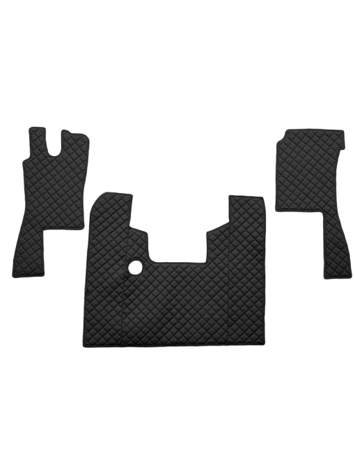 Set 3 covorase camion F-Core, Piele-ECO, pentru SCANIA 4, transmisie manuala, 1995-2008, Negru