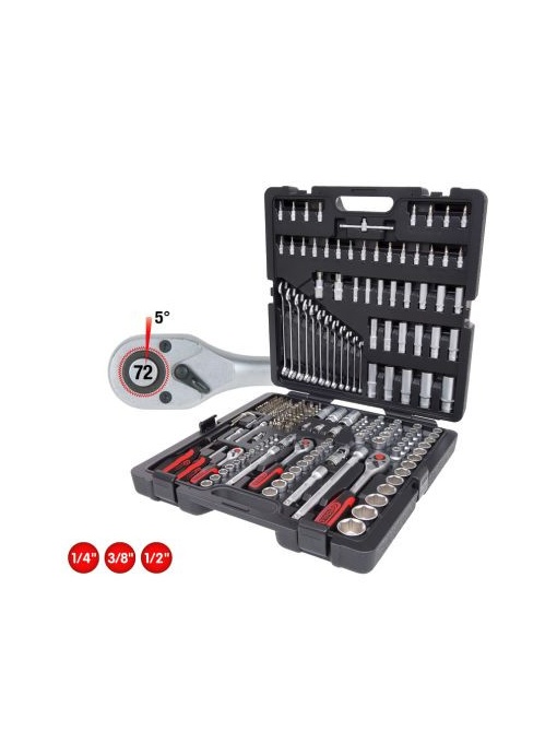 SET CHEI TUBULARE 1/4+3/8+1/2 . 216 PIESE - KS TOOLS - 917.0216