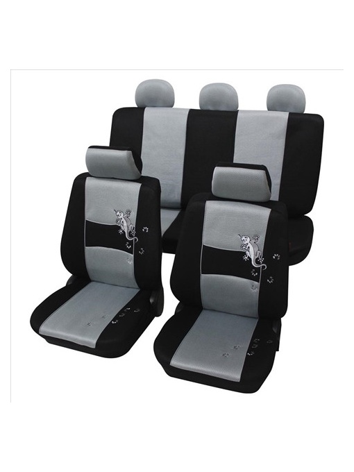 Set Complet Huse Scaune (Fata-Spate) Gri -Gecko- Petex