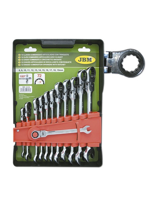 Set De 12 Chei Combinate Flexibile Cu Clichet Jbm