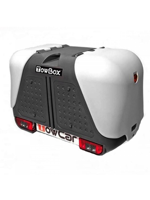 Cutie portbagaj pe carligul de remorcare Towbox V2 Gri