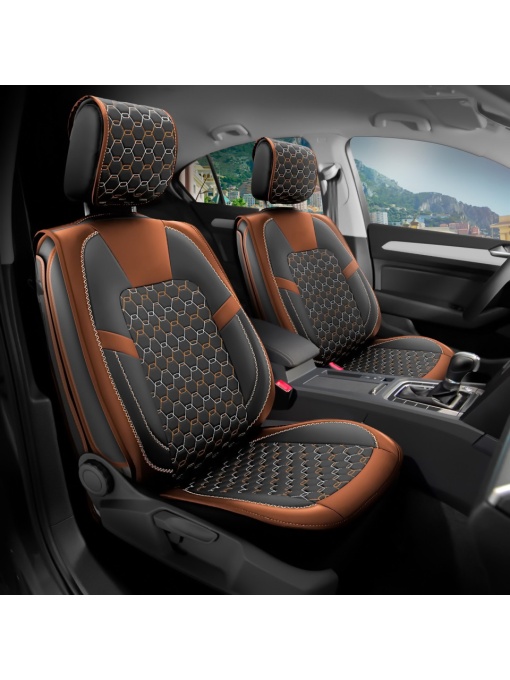 Duster II (2018-2024) - Set Huse scaune Editie Limitata din Piele Premium - realizate pentru Duster si compatibile cu cotiera
