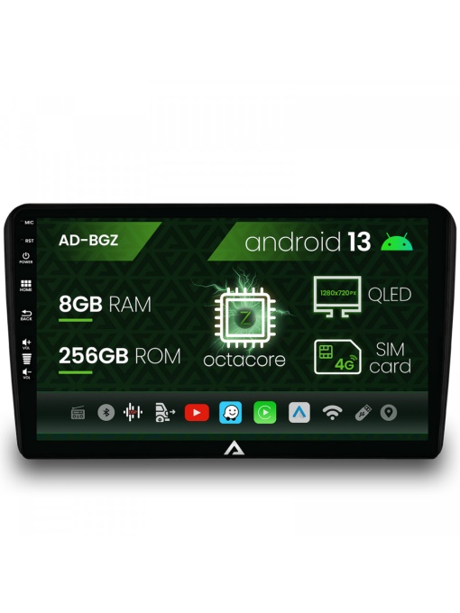 Navigatie Audi A3, S3, RS3, Android 13, Z-Octacore , 8GB RAM , 256GB ROM, 9 Inch - AD-BGZ9008,AD-BGRKIT424