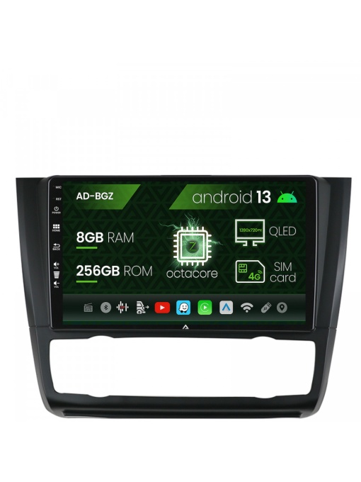 Navigatie BMW Seria 1 E87 (2007-2011), Clima Automata, Android 13, Z-Octacore , 8GB RAM , 256GB ROM, 9 Inch - AD-BGZ9008,AD-BGRKIT399