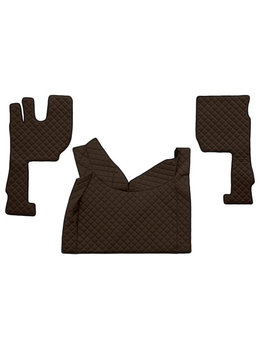 Set 3 covorase camion F-Core, Piele-ECO, pentru VOLVO FH 16 II, transmisie automata, Maro