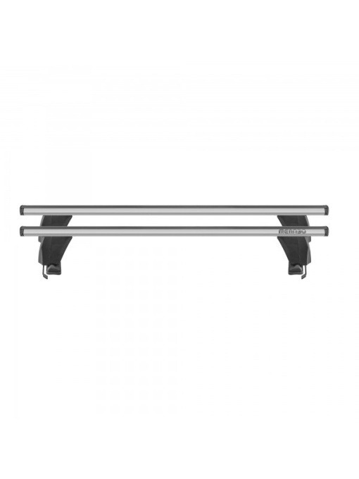 Bare transversale Menabo Delta Silver pentru Ford Fiesta VI, 5 usi, model 2008-2013, cu plafon normal
