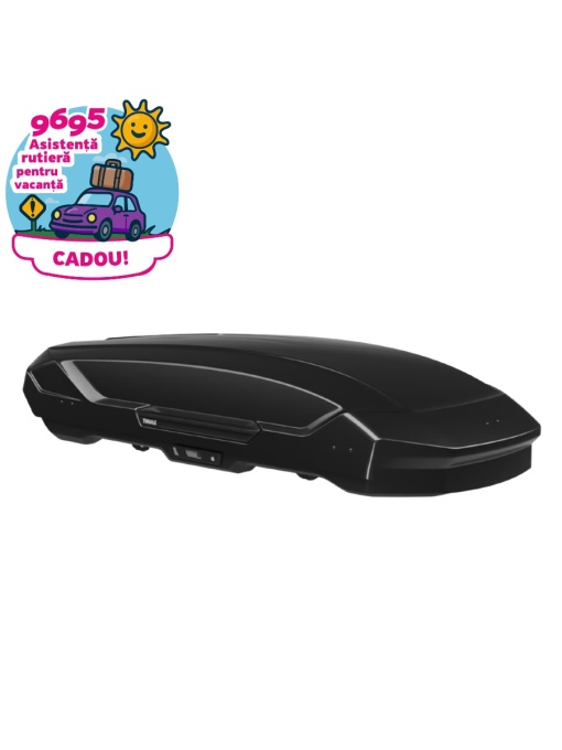 Cutie portbagaj Thule Motion 3 L, deschidere dubla, negru lucios 450 l, 194x89x43cm