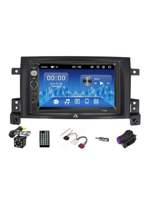 [KIT] MP5 Player pentru Suzuki Grand Vitara 2005-2015, WinCE, Bluetooth, USB, CardSD, Camera Marsarier, Auxiliar, Mirrorlink, Touchscreen, - AD-BGP7010B,AD-BGRSU0122DIN