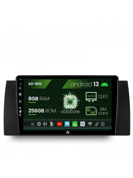 Navigatie BMW E39,E53,E38, Android 13, Z-Octacore , 8GB RAM , 256GB ROM, 9 Inch - AD-BGZ9008,AD-BGRKIT396