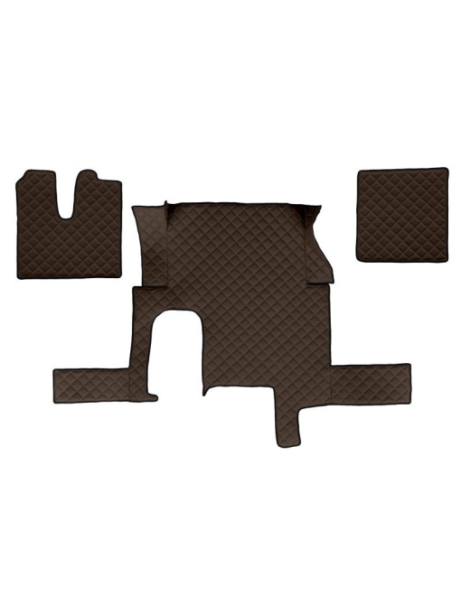 Set 3 covorase camion F-Core, Piele-ECO, pentru MAN TGX, transmisie automata, un sertar, Maro