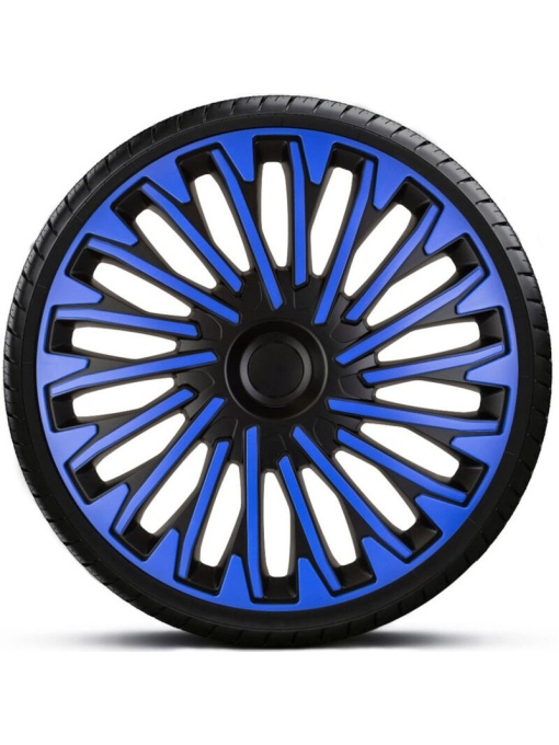 Set Capace Roti, 16 inch, Albastru-Negru Cu Inel Negru Soho, Mega Drive