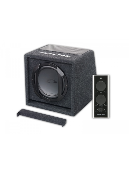 Subwoofer amplificatde 20CM (8′′) in incinta tip cutie, 100W RMS ALPINE SWE-815