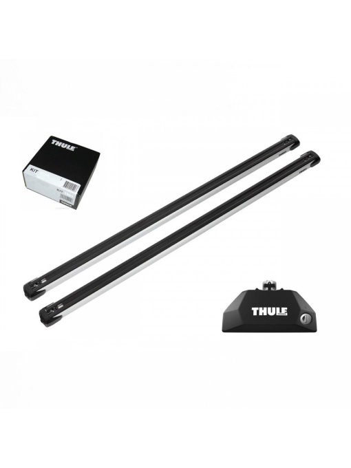 Bare transversale Thule Evo Flush Rail Slidebar dedicate pentru Audi A6 (4G) Allroad 2014-2018 cu bare longitudinale integrate