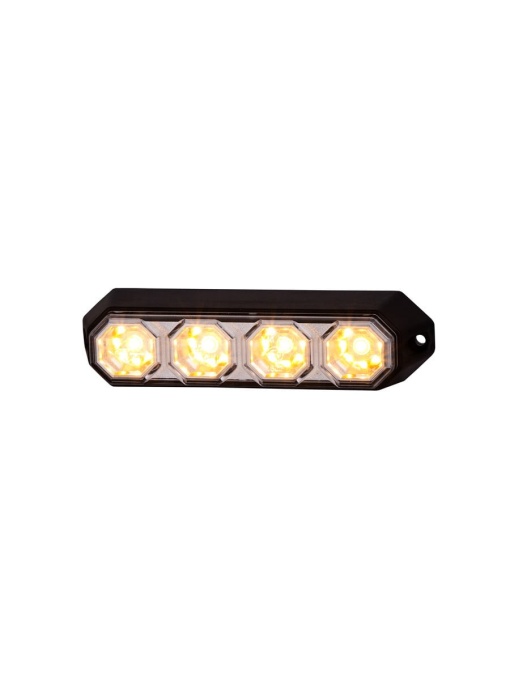 Lampă avertizare tip stroboscop, Horpol, 4 LED, lumină portocalie, 12/24V