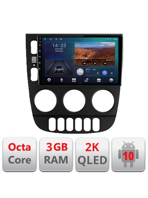 Navigatie dedicata Mercedes ML W163 1998-2005 Android ecran Qled 2K Octa Core 3+32 carplay android auto Kit-i20-2012+EDT-E309V3-2K