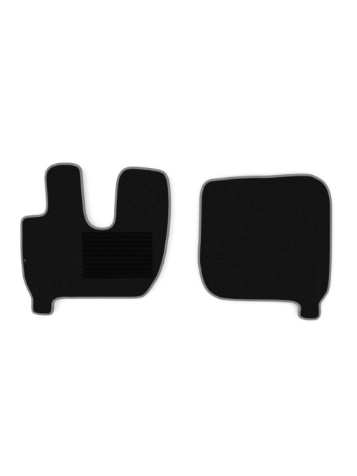 Set 2 covorase camion F-Core, velur, pentru IVECO STRALIS, cabina ACTIVE SPACE, 2002+, Negru - Gri