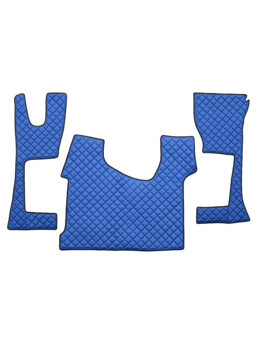 Set 3 covorase camion F-Core, Piele-ECO, pentru MERCEDES ACTROS MP4 / MP5, cabina ingusta 230 cm, Albastru