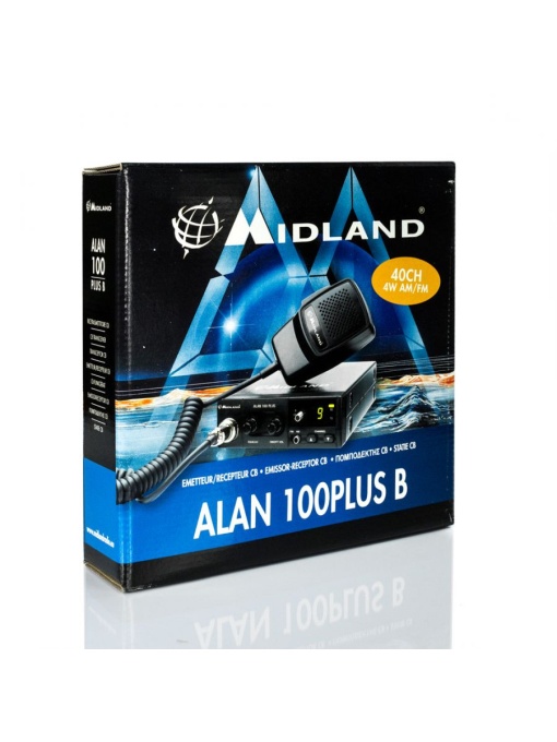 Stație Radio CB Midland Alan 100 Plus B, 40 Canale AM/FM, Squelch ...