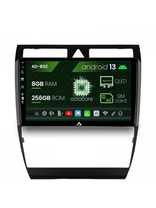 Navigatie Audi A6 (1999-2004), Android 13, Z-Octacore , 8GB RAM , 256GB ROM, 9 Inch - AD-BGZ9008,AD-BGRKIT429